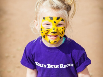 Young girl with face paint