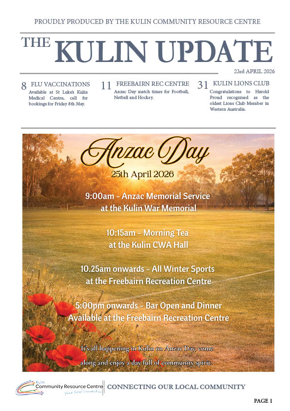 Kulin Update 23rd April 2026