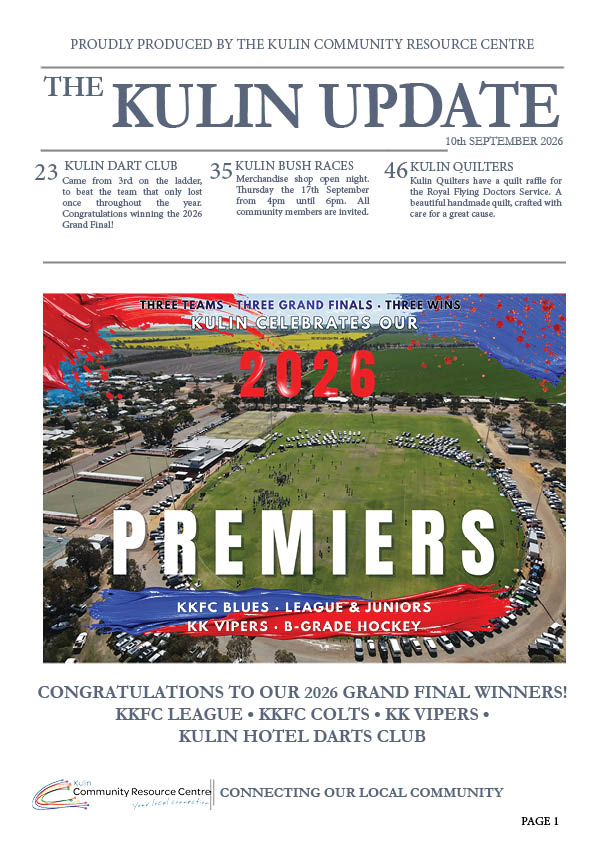 Kulin Update 10th September 2026