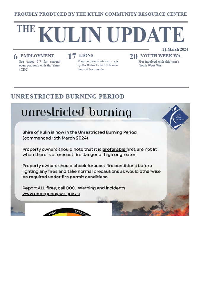 Kulin Update 21 March 2024