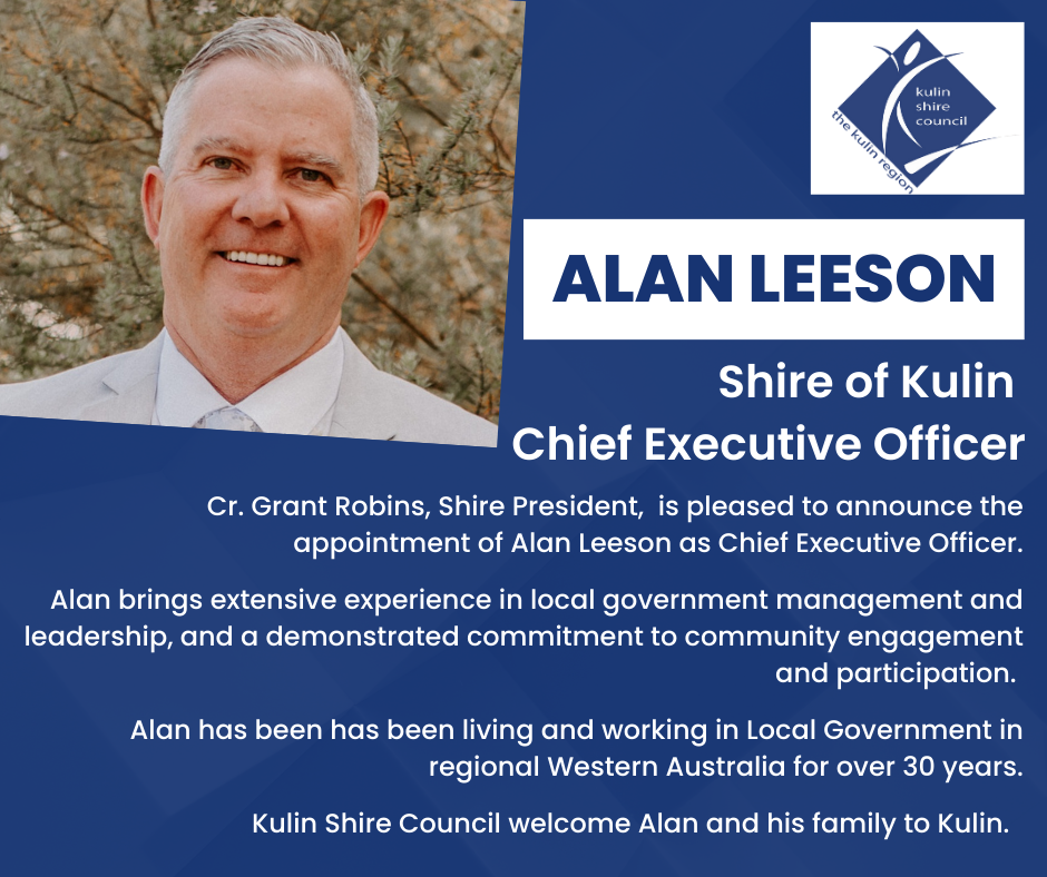 Appointment of CEO - Alan Leeson